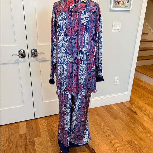 Free People Pink and Blue Floral Pajama Set - Picture 11 of 14